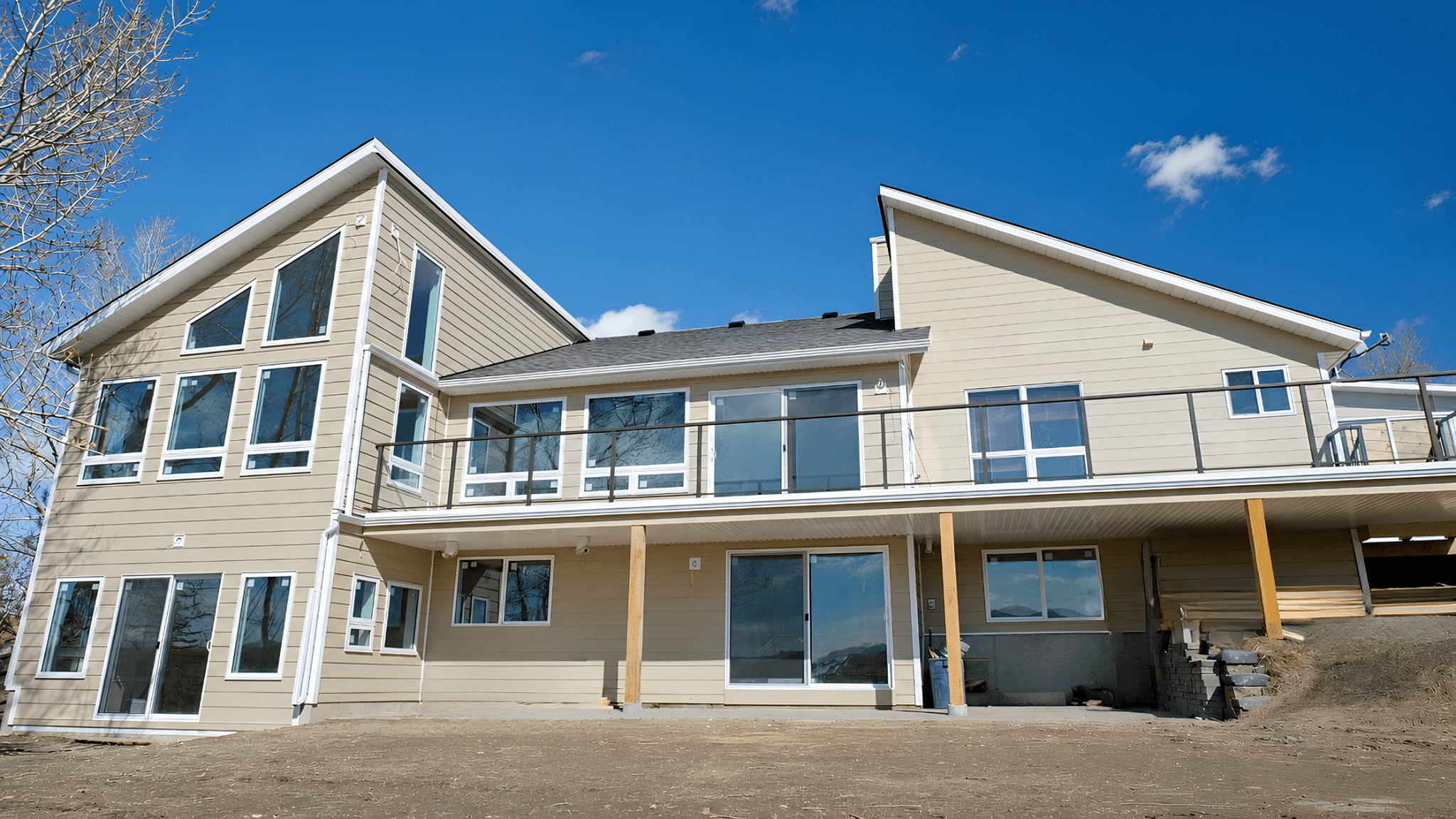 Modern home addition completed on a Calgary residence